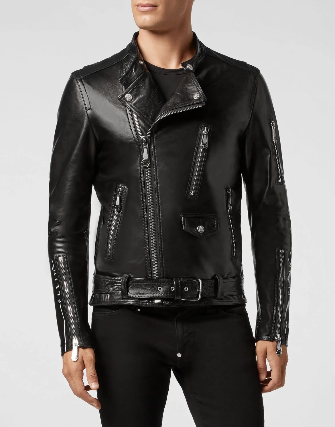 Leather Biker Zipped, цвет: Черный