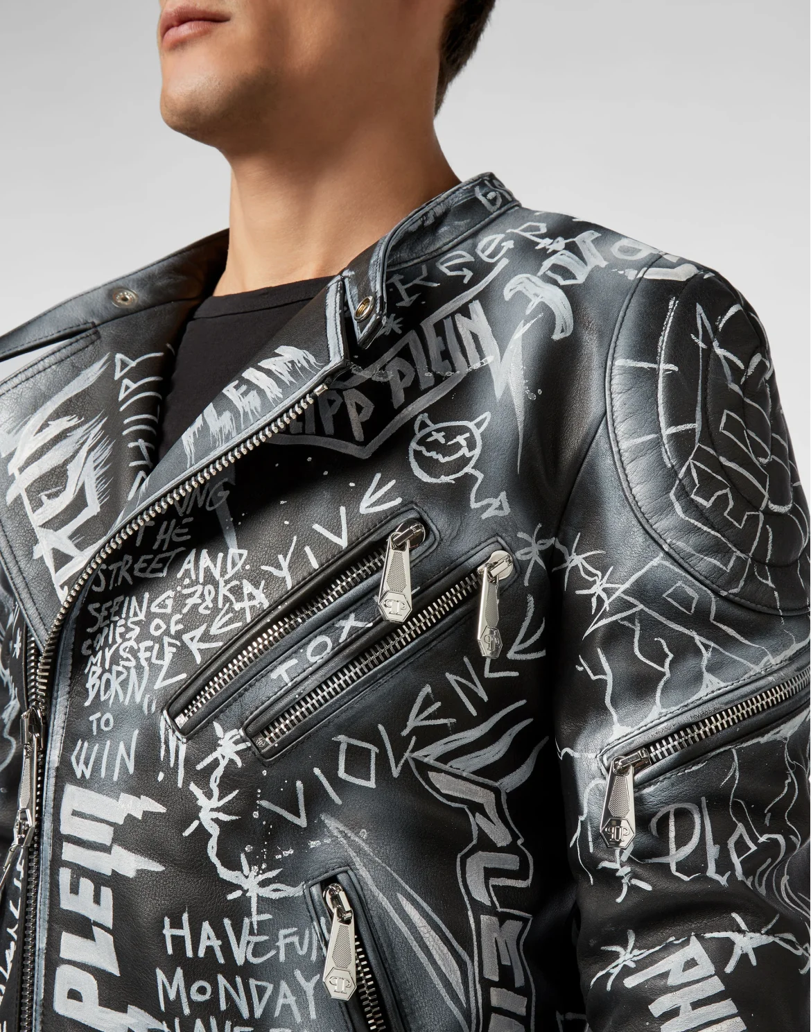 Leather Biker Rock PP, цвет: Черный