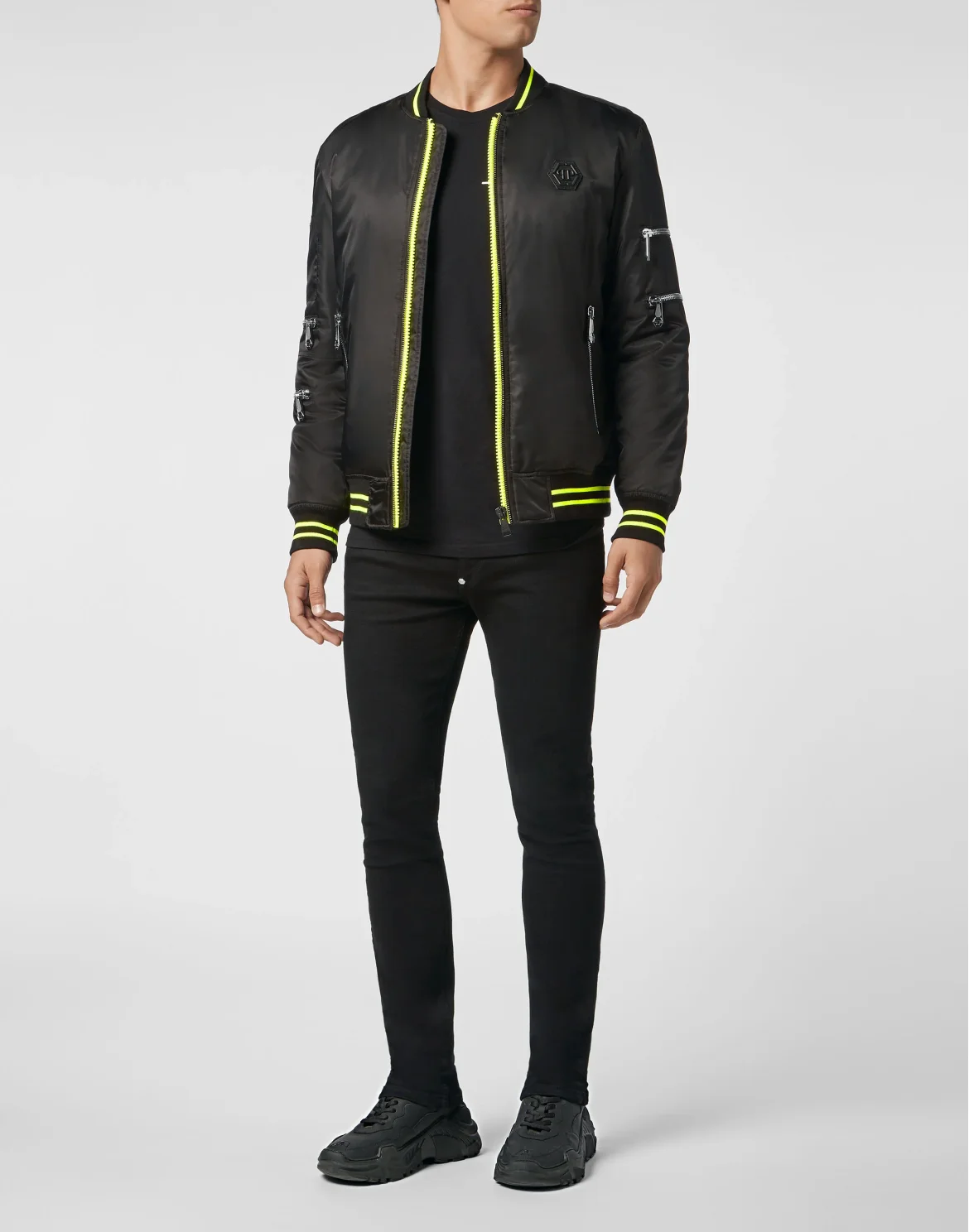 Nylon Bomber Plein Star, цвет: Черный