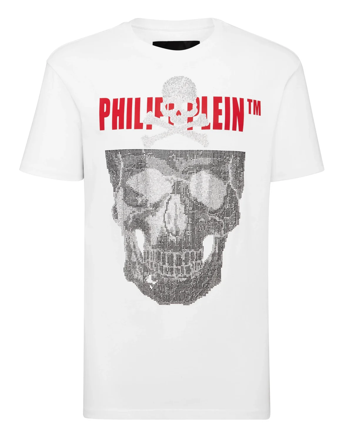 T-shirt Round Neck SS Skull strass, цвет: Белый