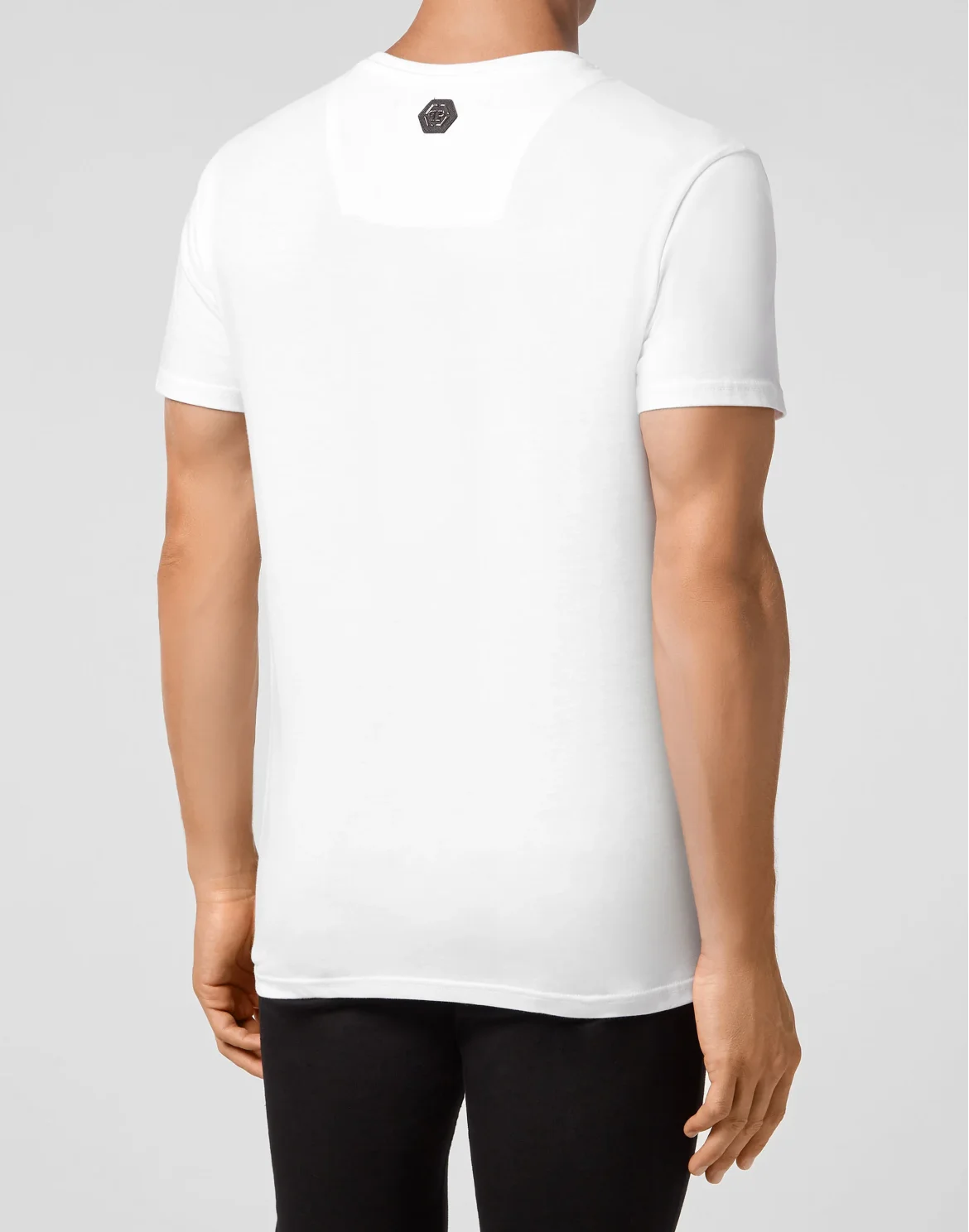 T-shirt Round Neck SS Skull strass, цвет: Белый