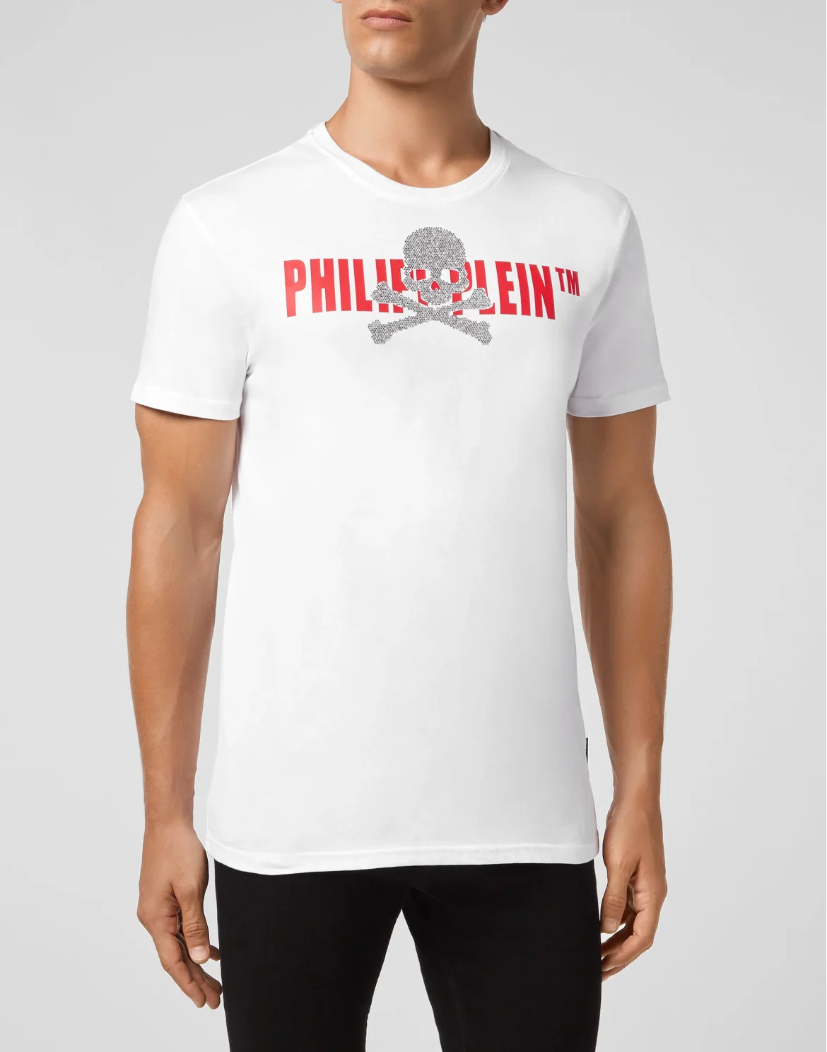T-shirt Round Neck SS Skull strass, цвет: Белый