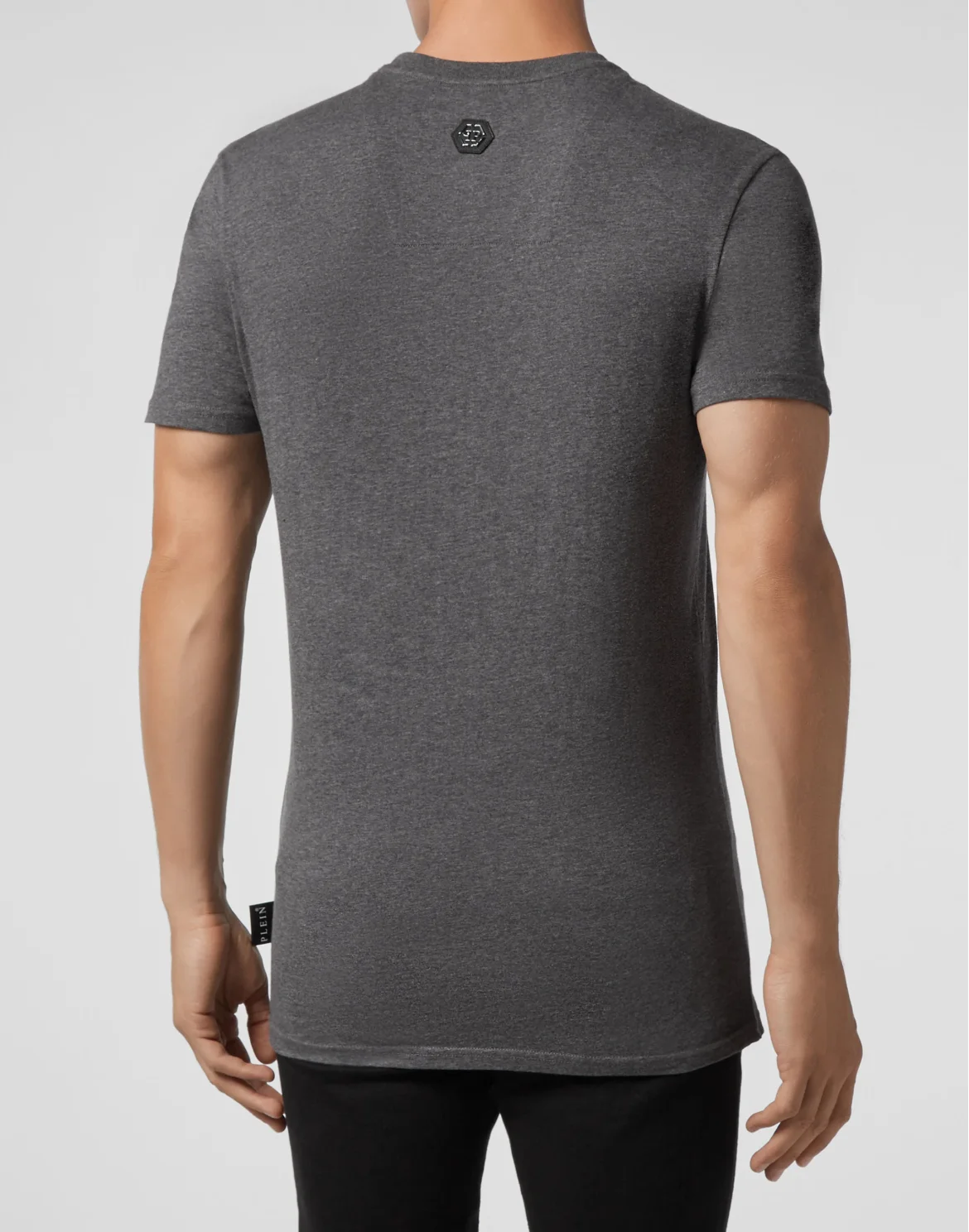 T-shirt Round Neck SS Skull strass, цвет: Серый