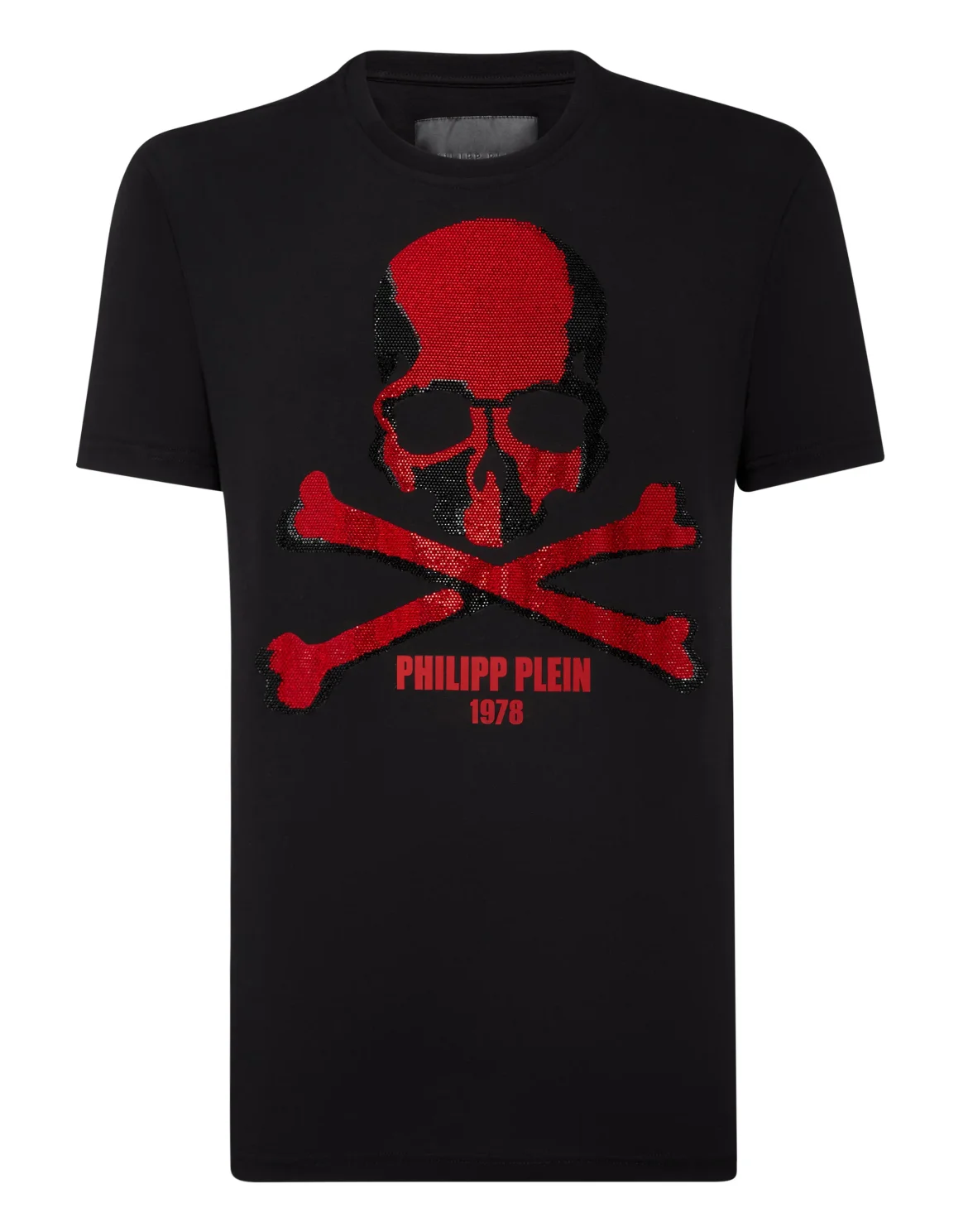 T-shirt Round Neck SS Skull strass, цвет: Черный