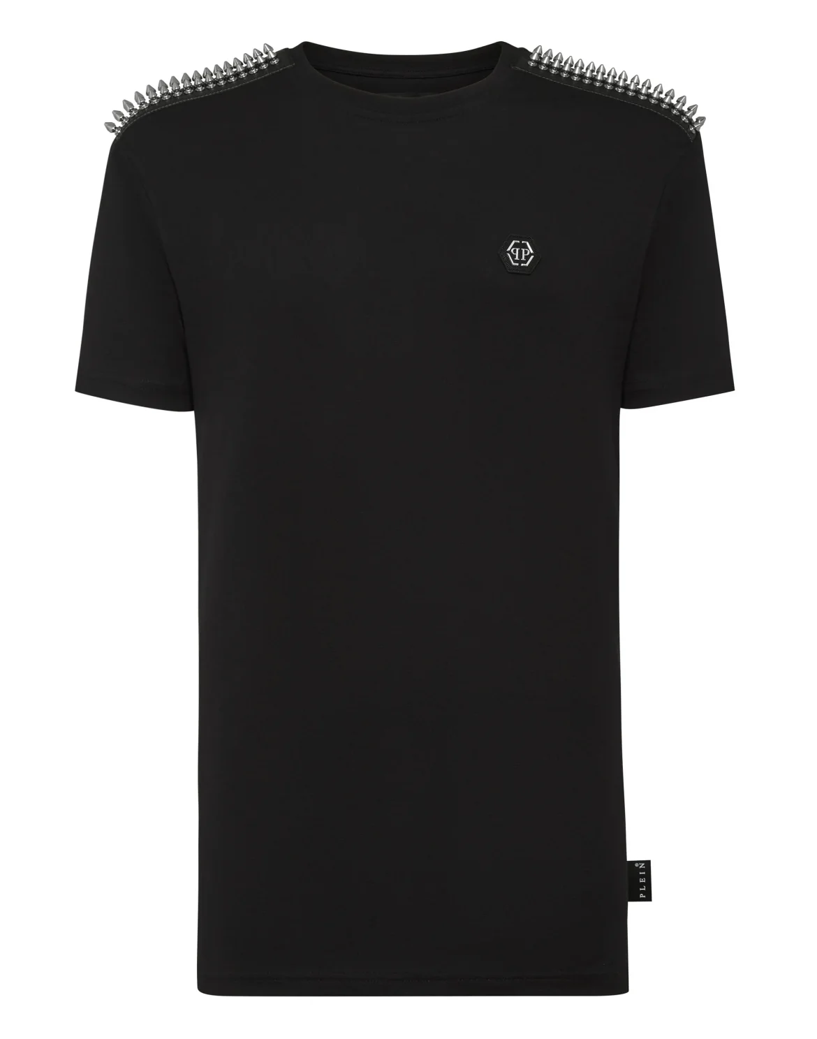 T-shirt Round Neck SS Studs, цвет: Черный