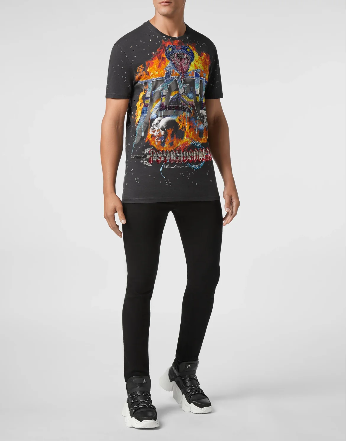 T-shirt Round Neck SS Psychosocial, цвет: Черный