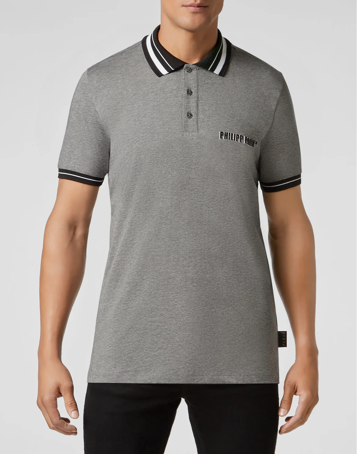 Slim Fit Polo shirt SS  Philipp Plein TM, цвет: Серый