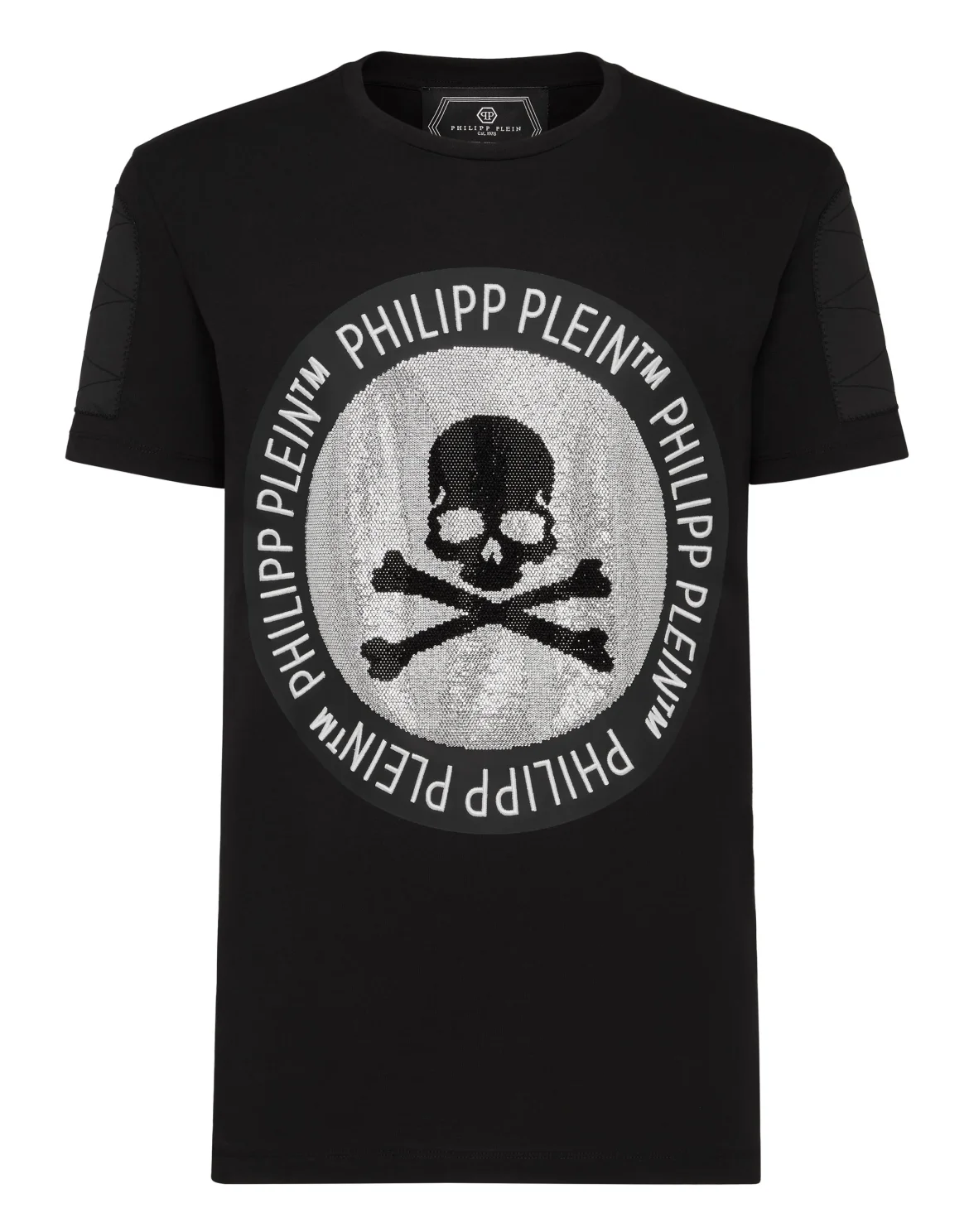T-shirt Round Neck SS Skull strass, цвет: Черный