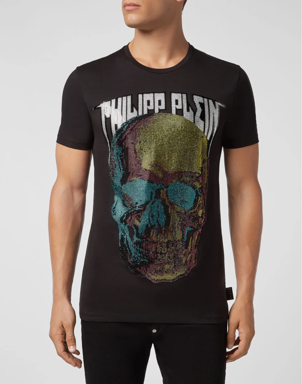 T-shirt Round Neck SS Skull and Plein, цвет: Черный