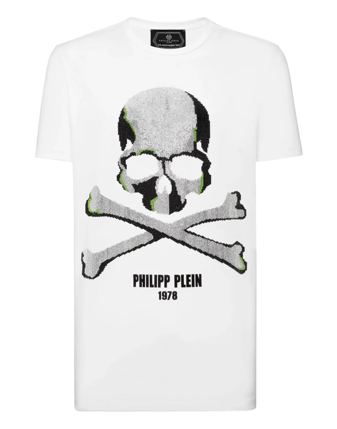 T-shirt Round Neck SS Skull strass, цвет: Белый