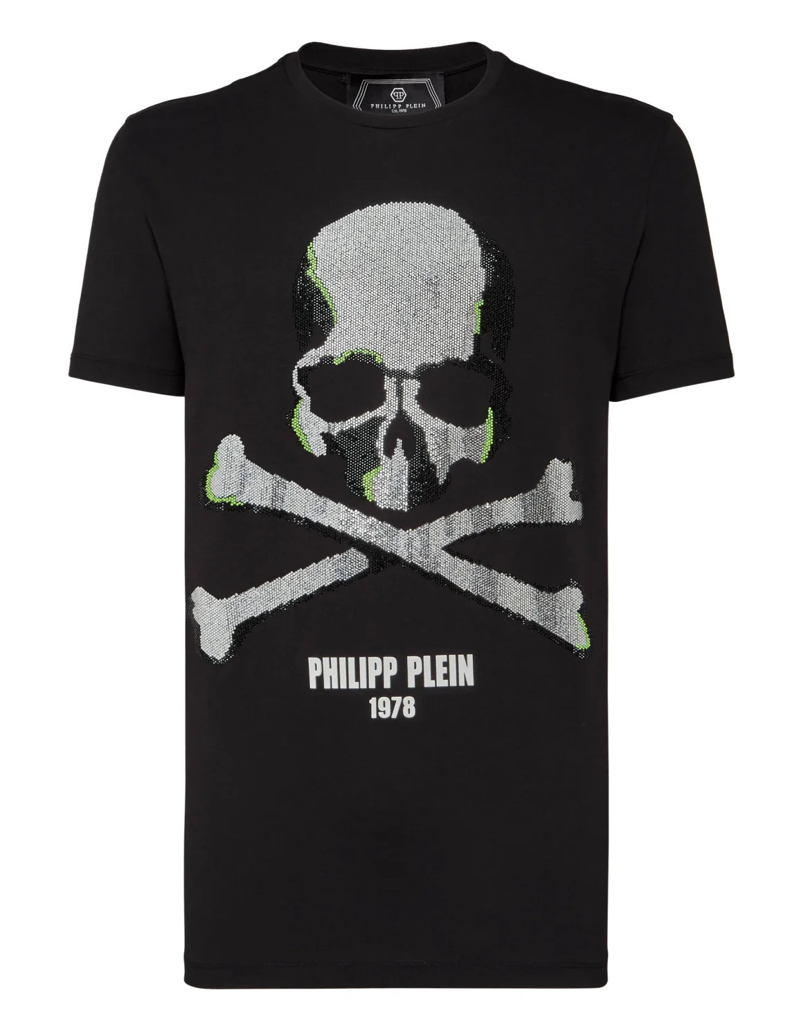 T-shirt Round Neck SS Skull strass, цвет: Черный