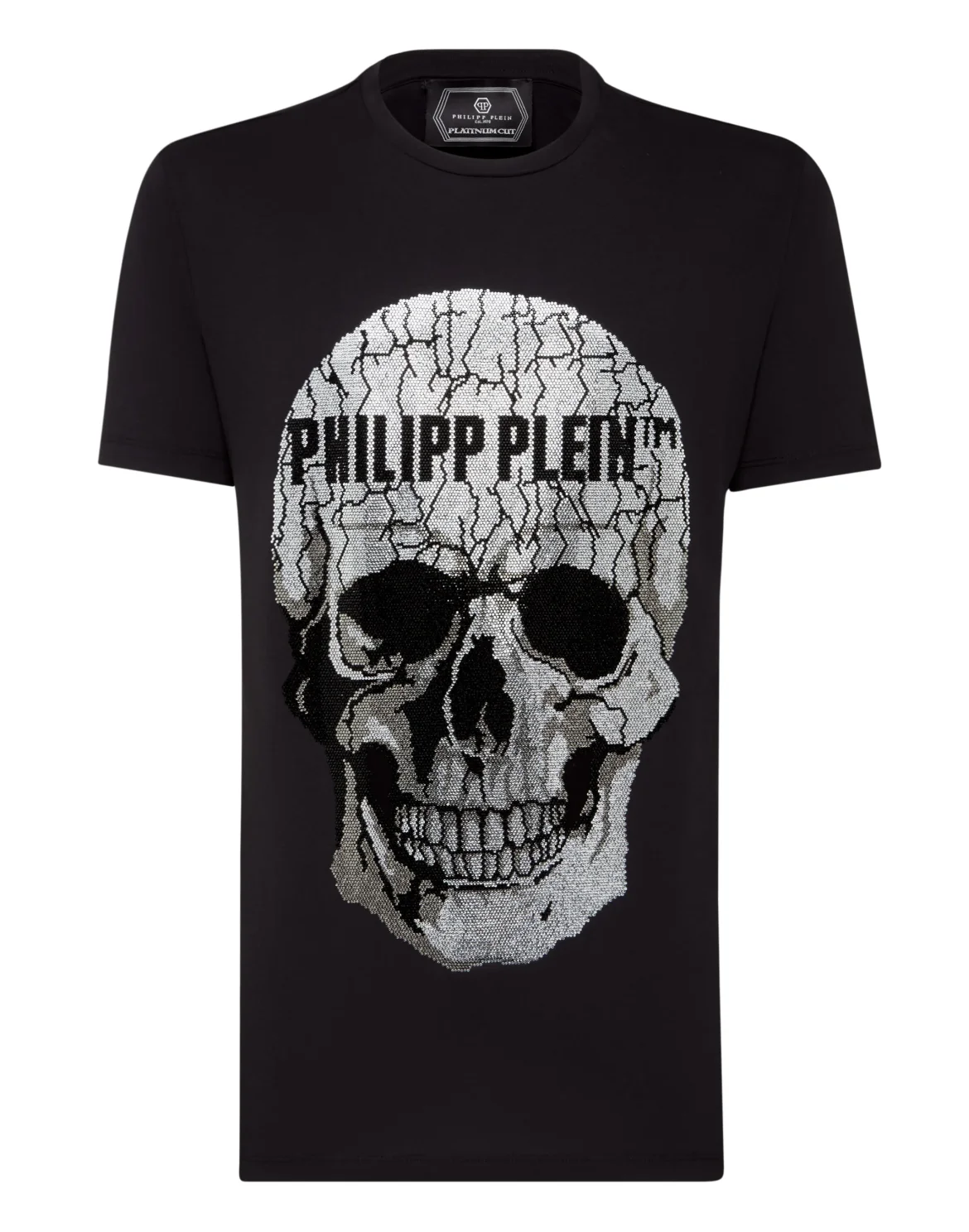 T-shirt Round Neck SS Skull strass, цвет: Черный