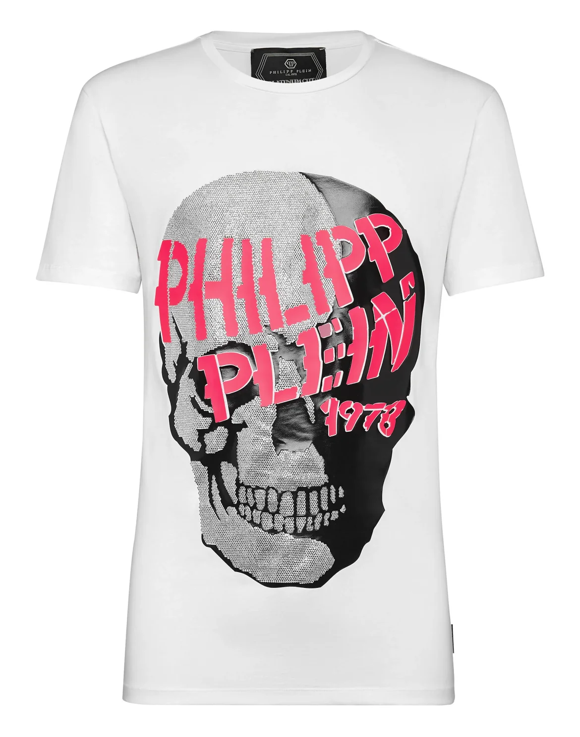 T-shirt Round Neck SS Skull and Plein, цвет: Белый