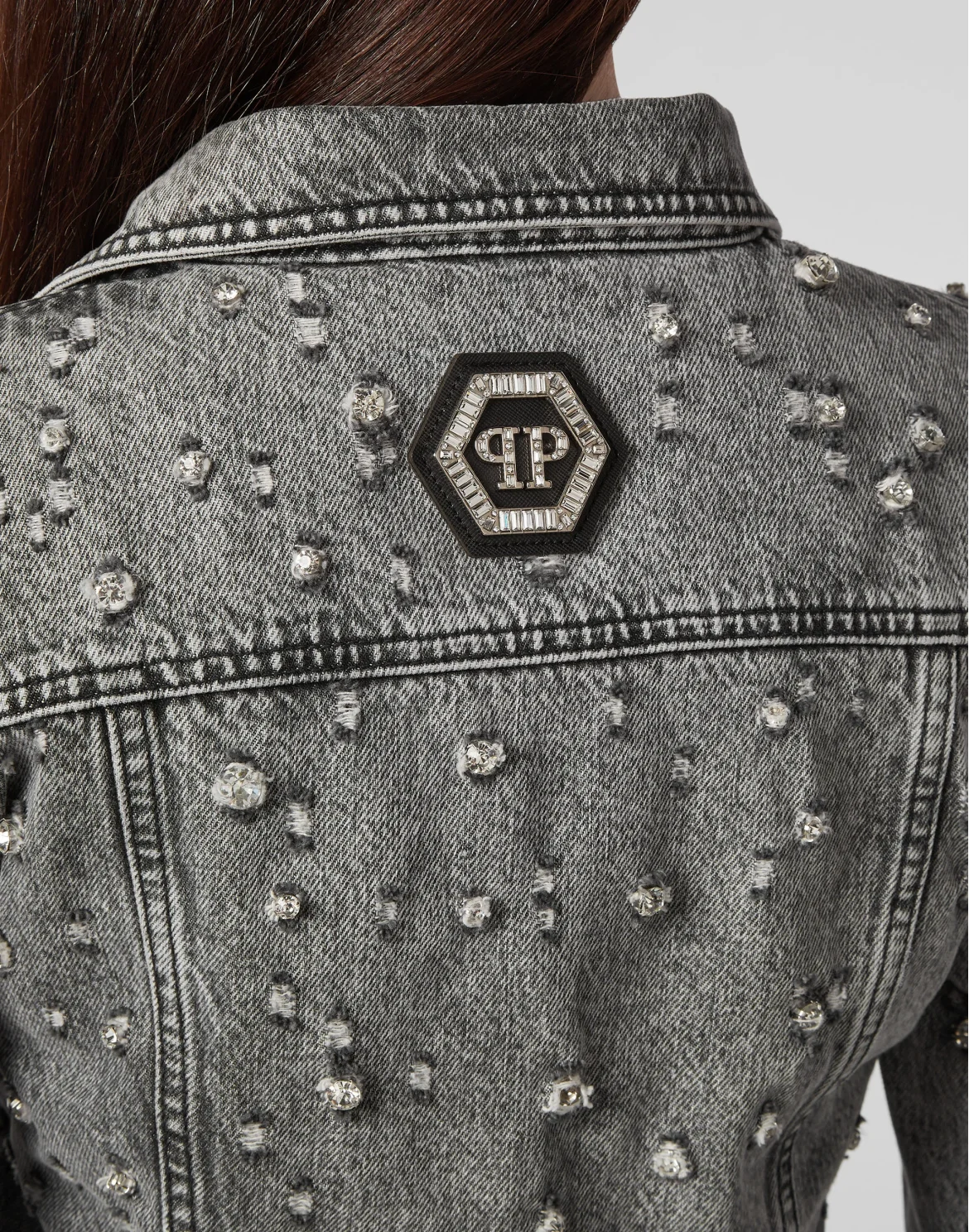 Denim Jacket Crystal, цвет: Серый