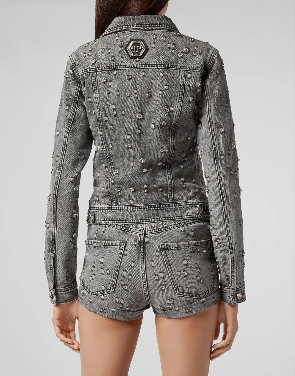 Denim Jacket Crystal, цвет: Серый