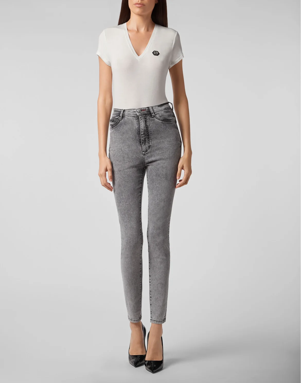 Super High Waist Jegging, цвет: Серый