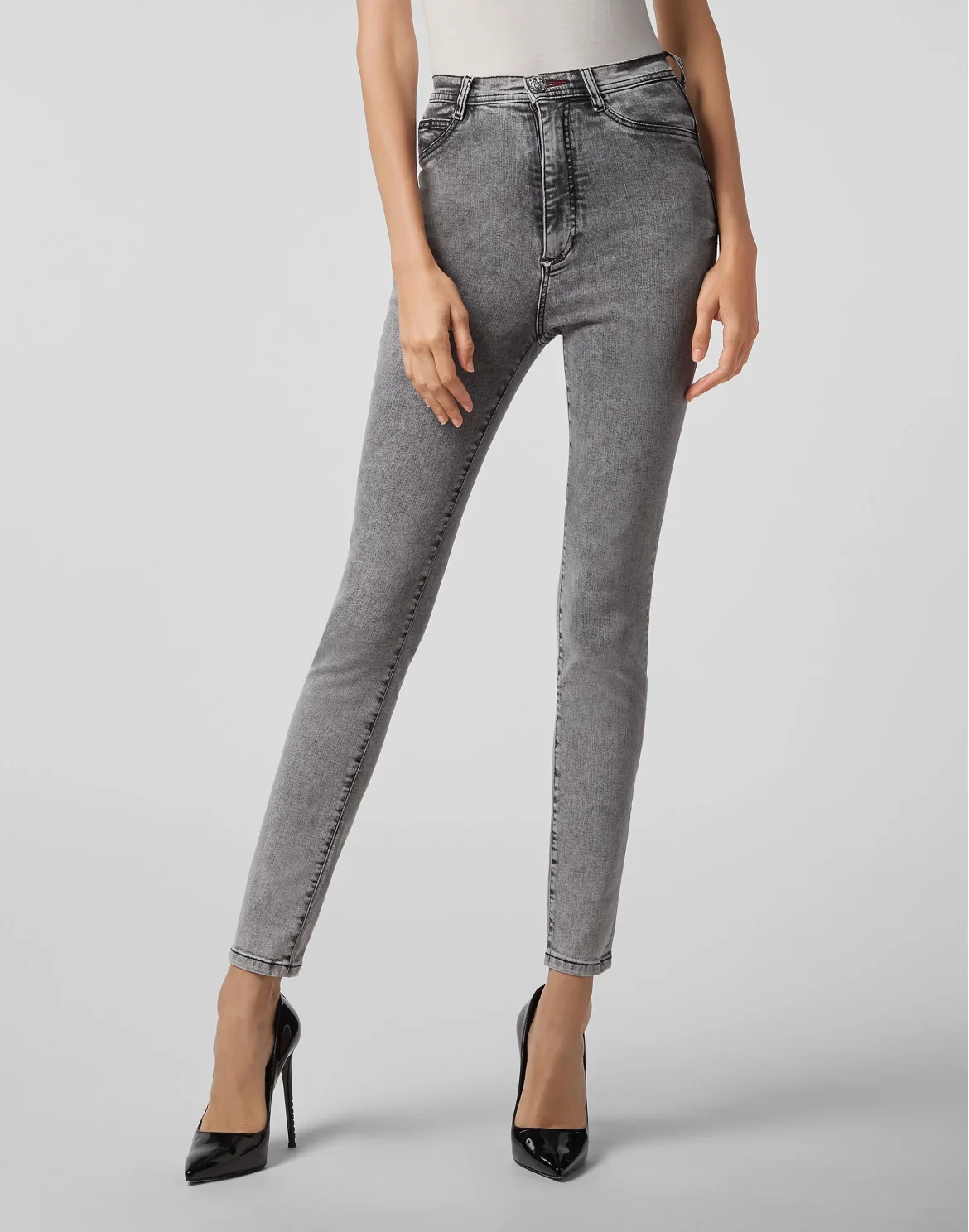 Super High Waist Jegging, цвет: Серый