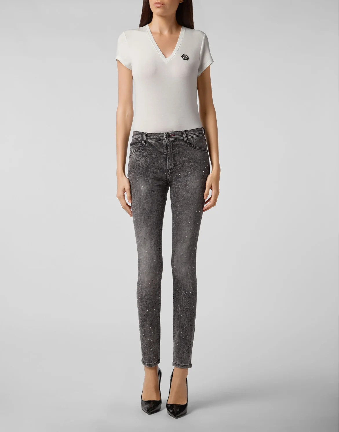 High Waist Jegging Crystal, цвет: Серый
