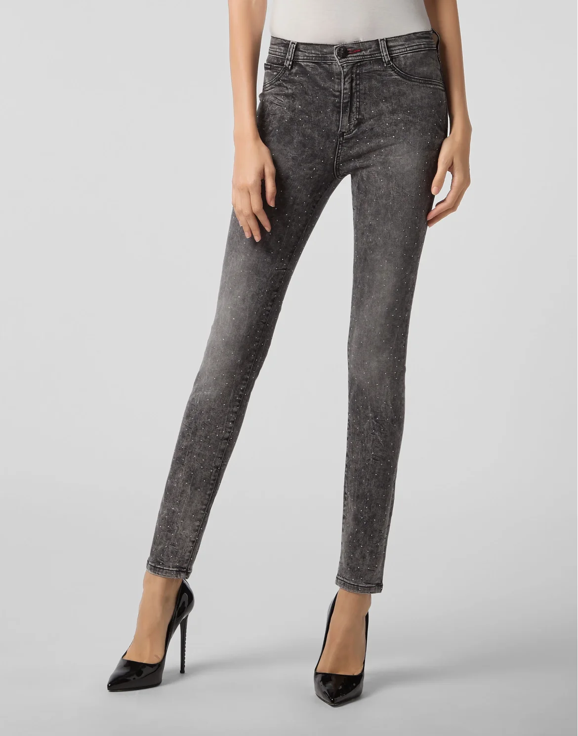 High Waist Jegging Crystal, цвет: Серый