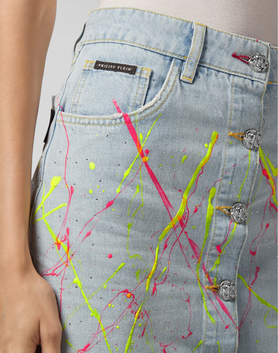 Denim Skirt Crystal, цвет: Голубой