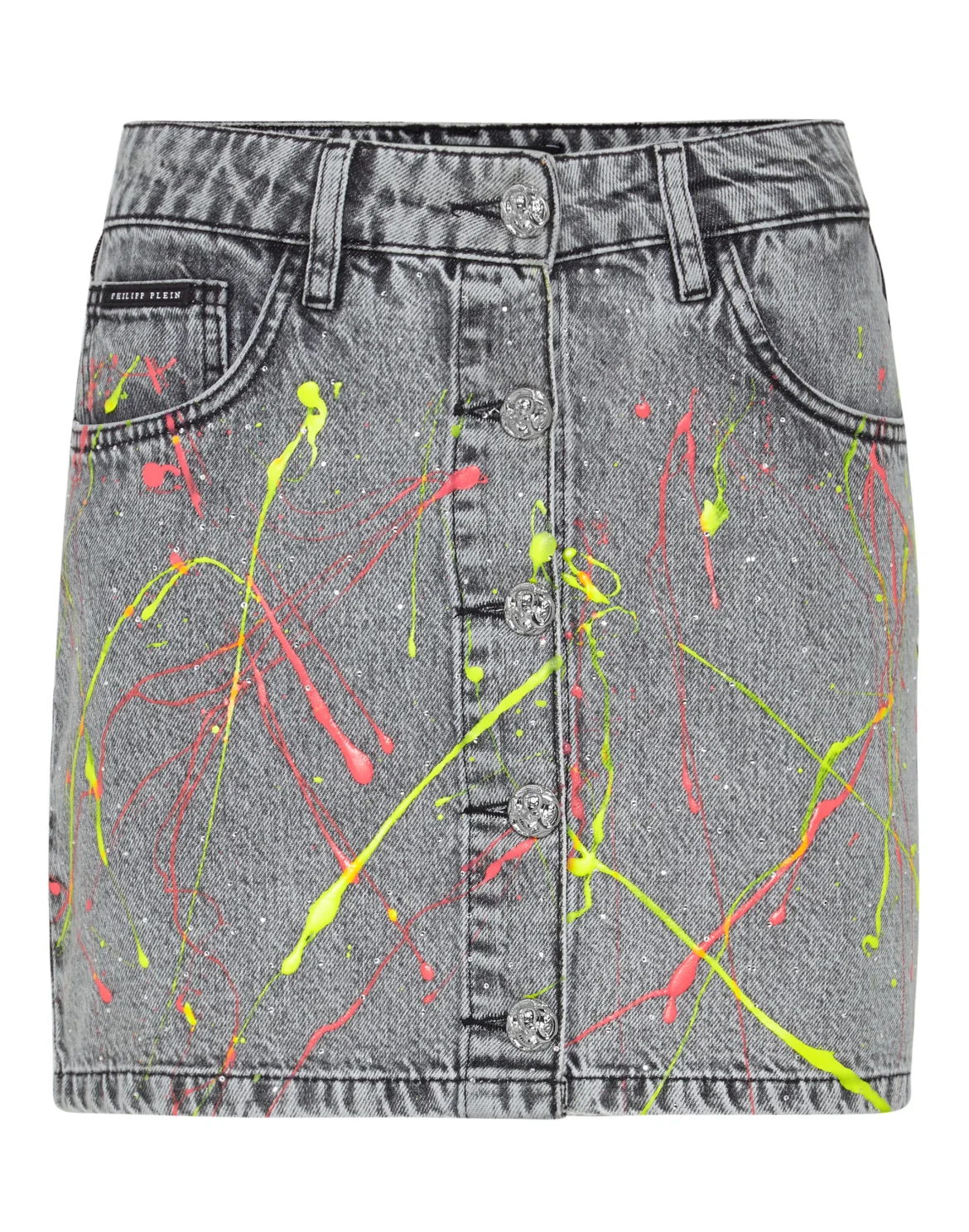 Denim Skirt Crystal, цвет: Серый