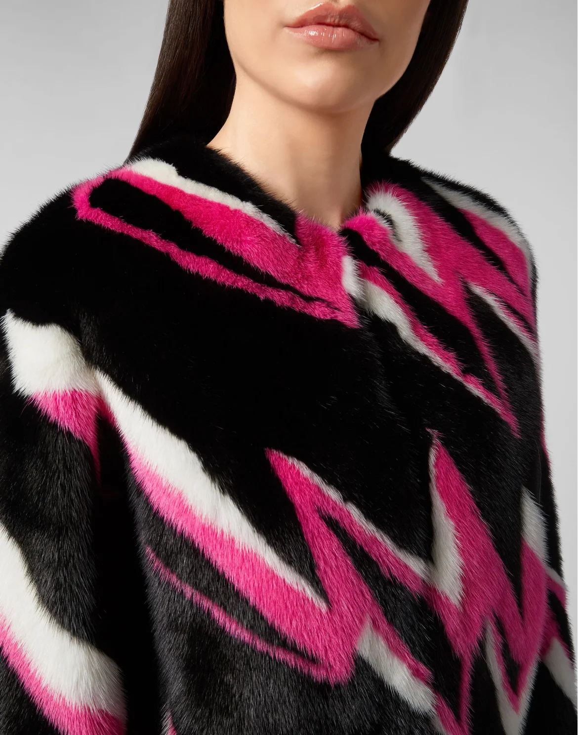 Fur Coat Long Thunder, цвет: Черный