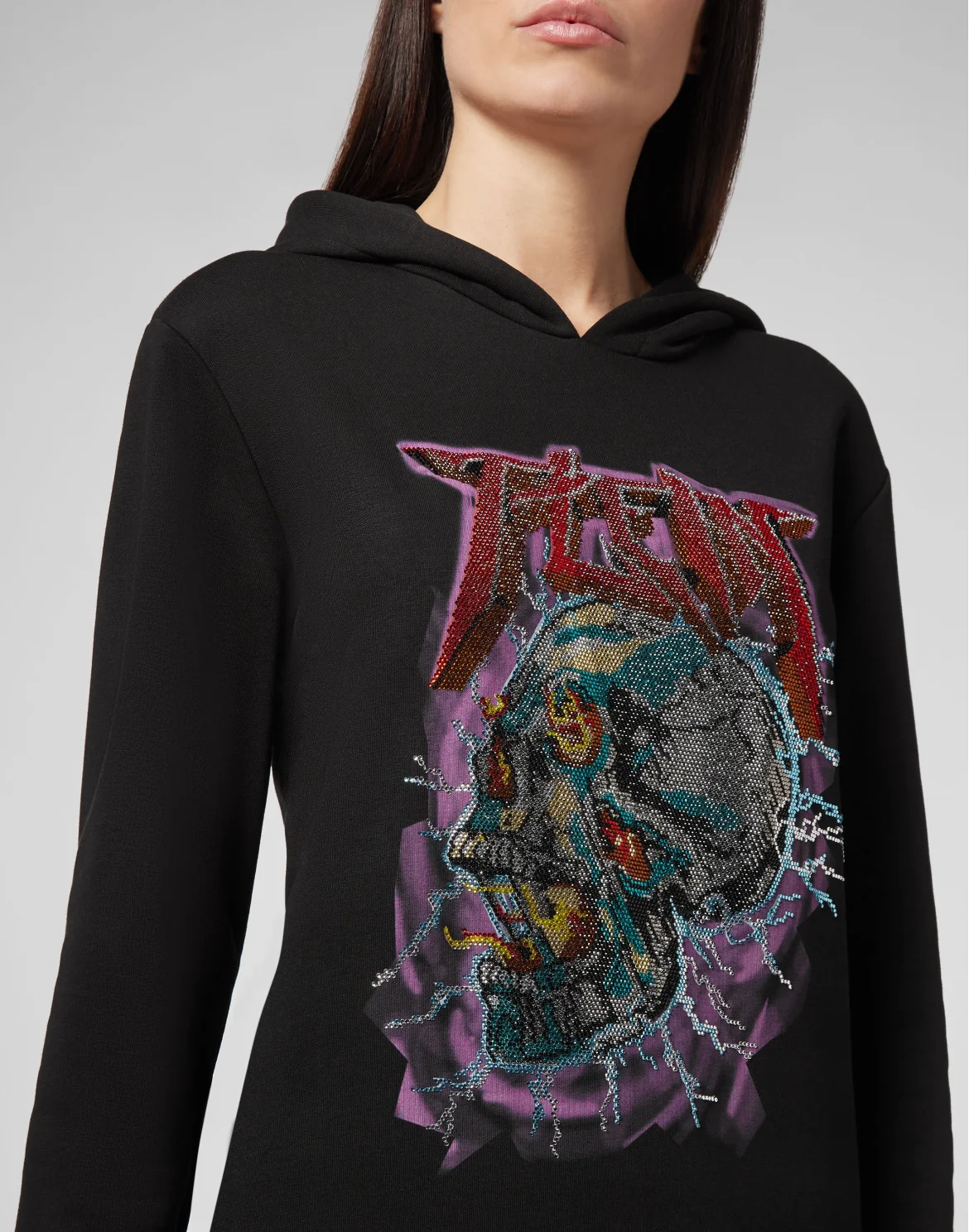Hoodie sweatshirt Dress Rock PP, цвет: Черный