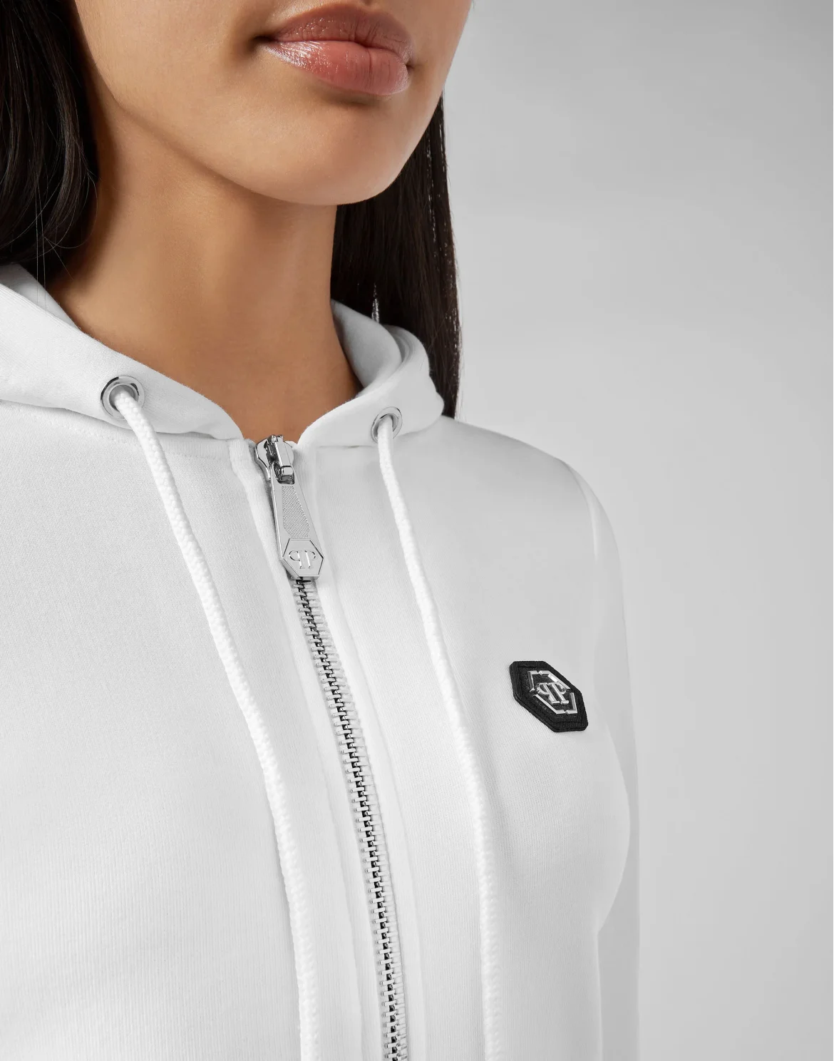 Hoodie Sweatjacket Hexagon, цвет: Белый
