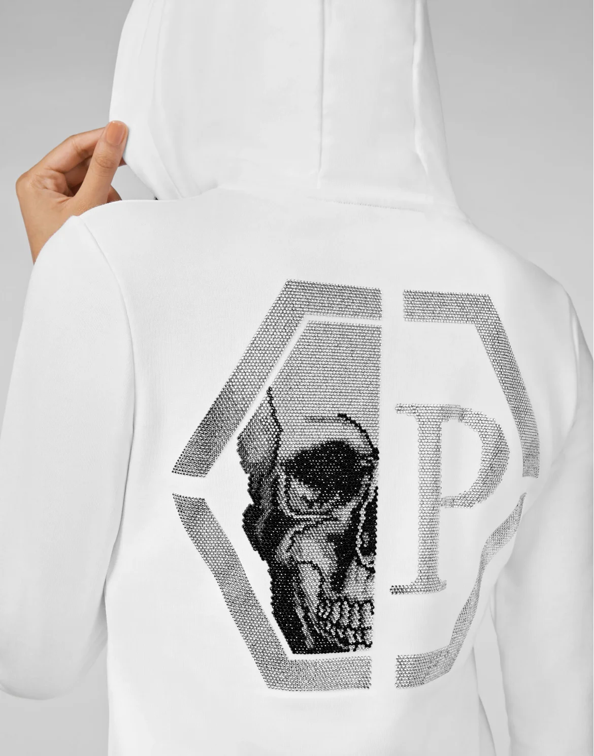 Hoodie Sweatjacket Hexagon, цвет: Белый