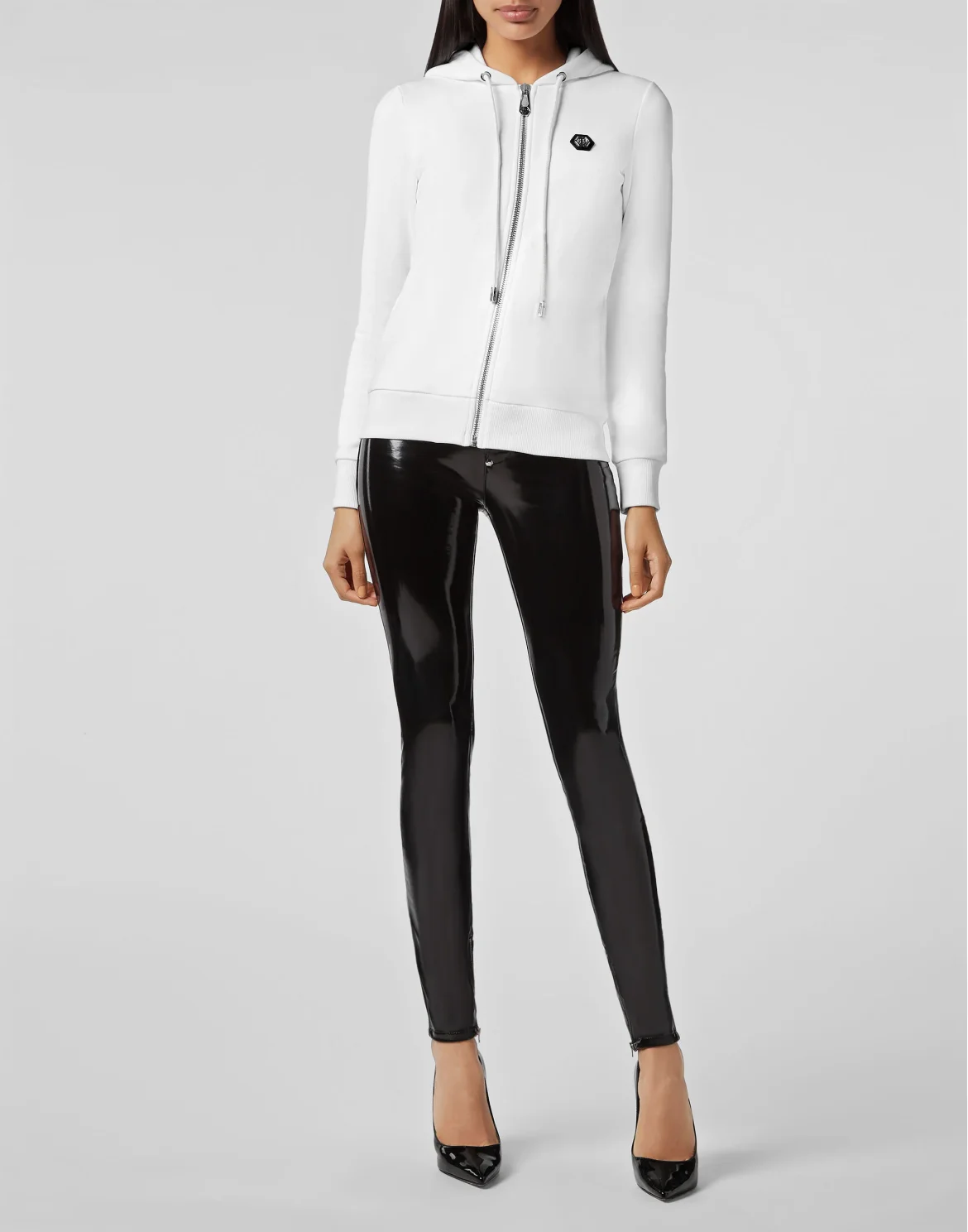 Hoodie Sweatjacket Hexagon, цвет: Белый
