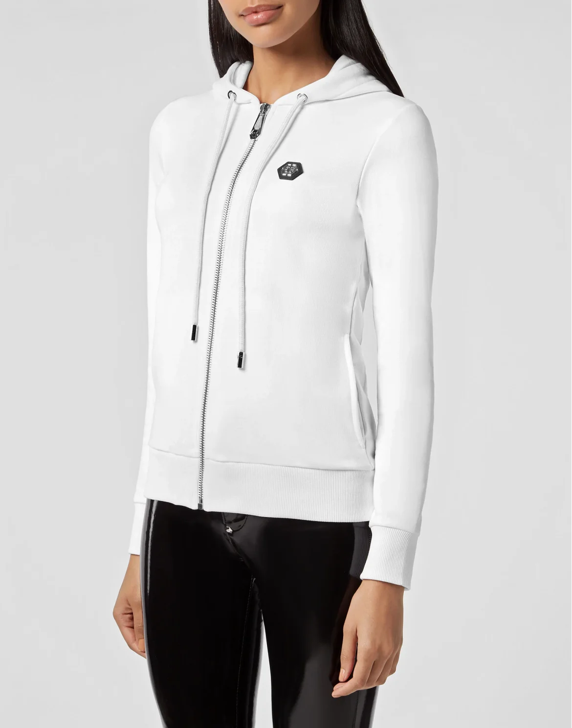 Hoodie Sweatjacket Hexagon, цвет: Белый