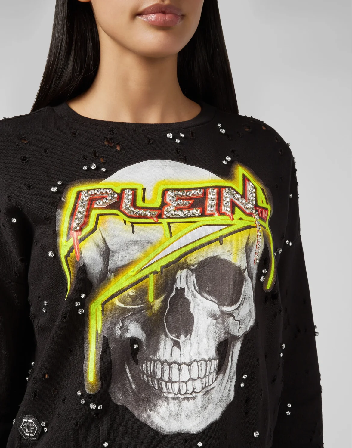 Sweatshirt LS Space Plein, цвет: Черный