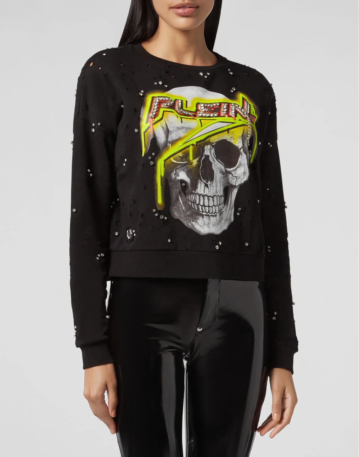 Sweatshirt LS Space Plein, цвет: Черный