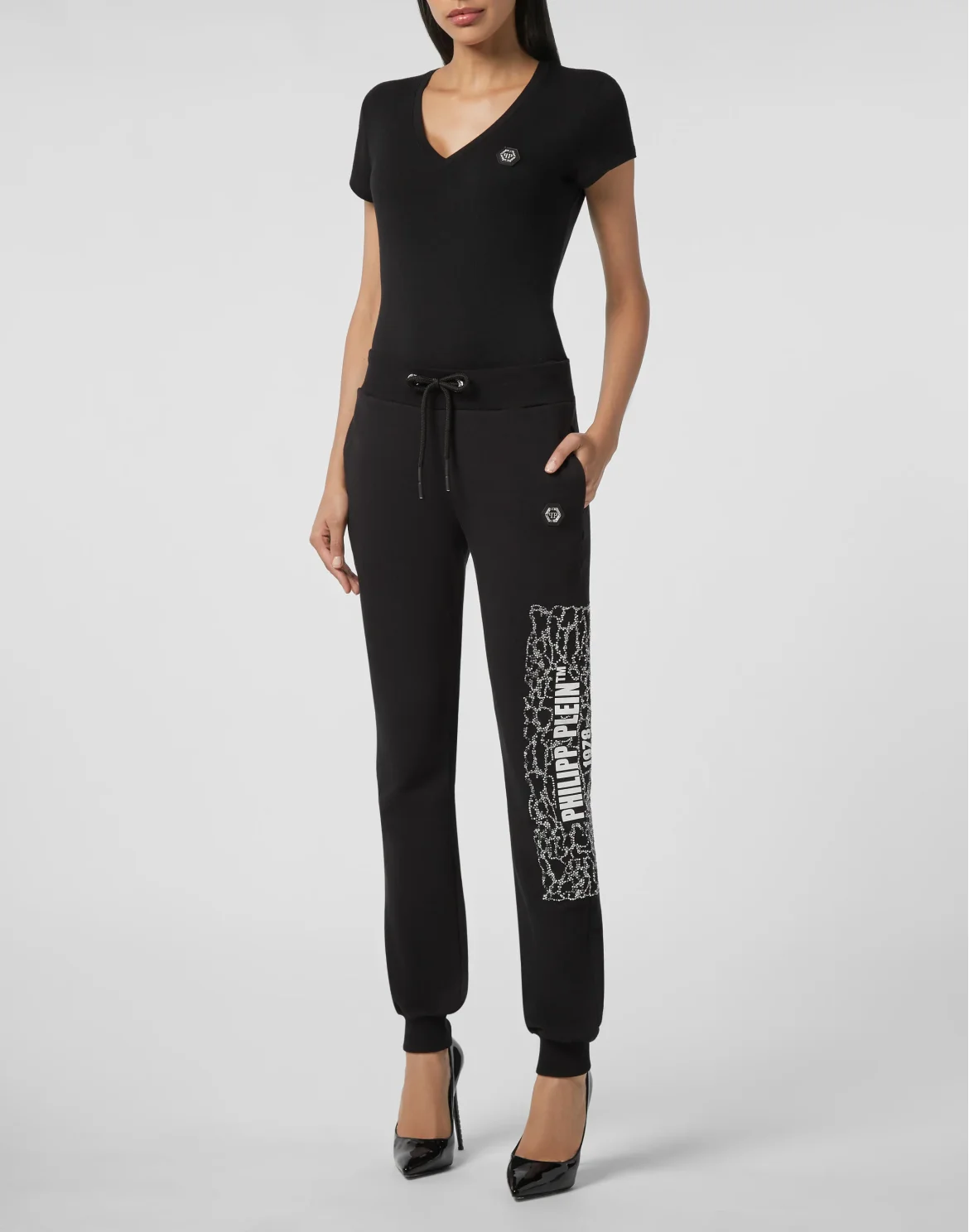 Jogging Trousers Crystal Plein, цвет: Черный