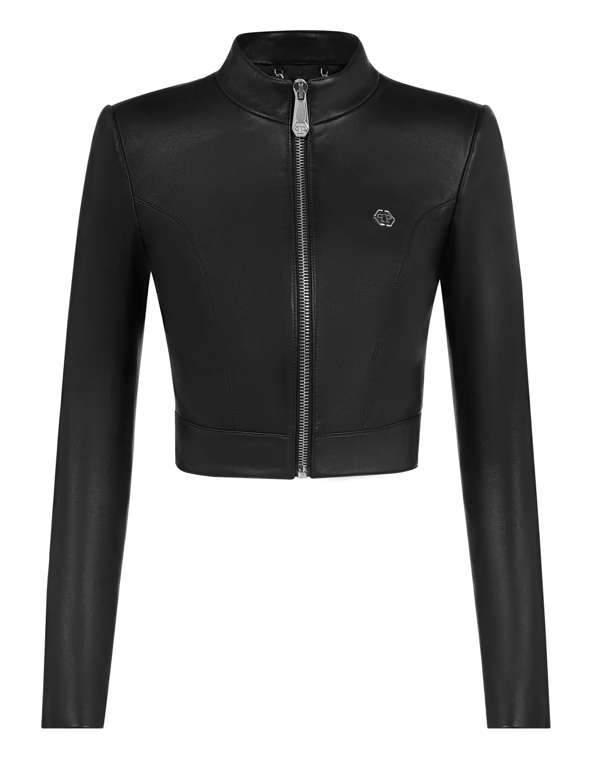 Leather Moto Jacket, цвет: Черный