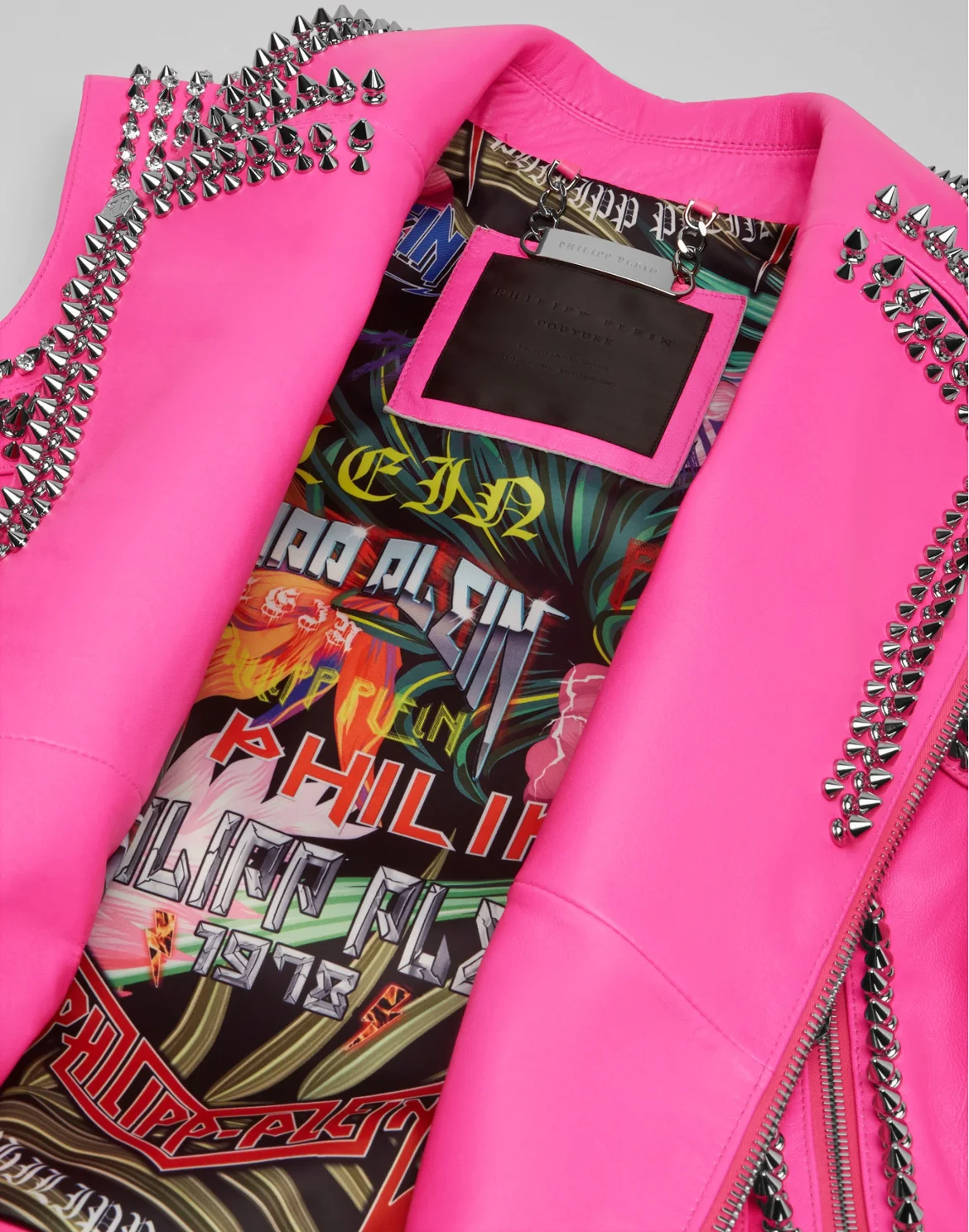 Leather Vest Short Studs, цвет: Розовый