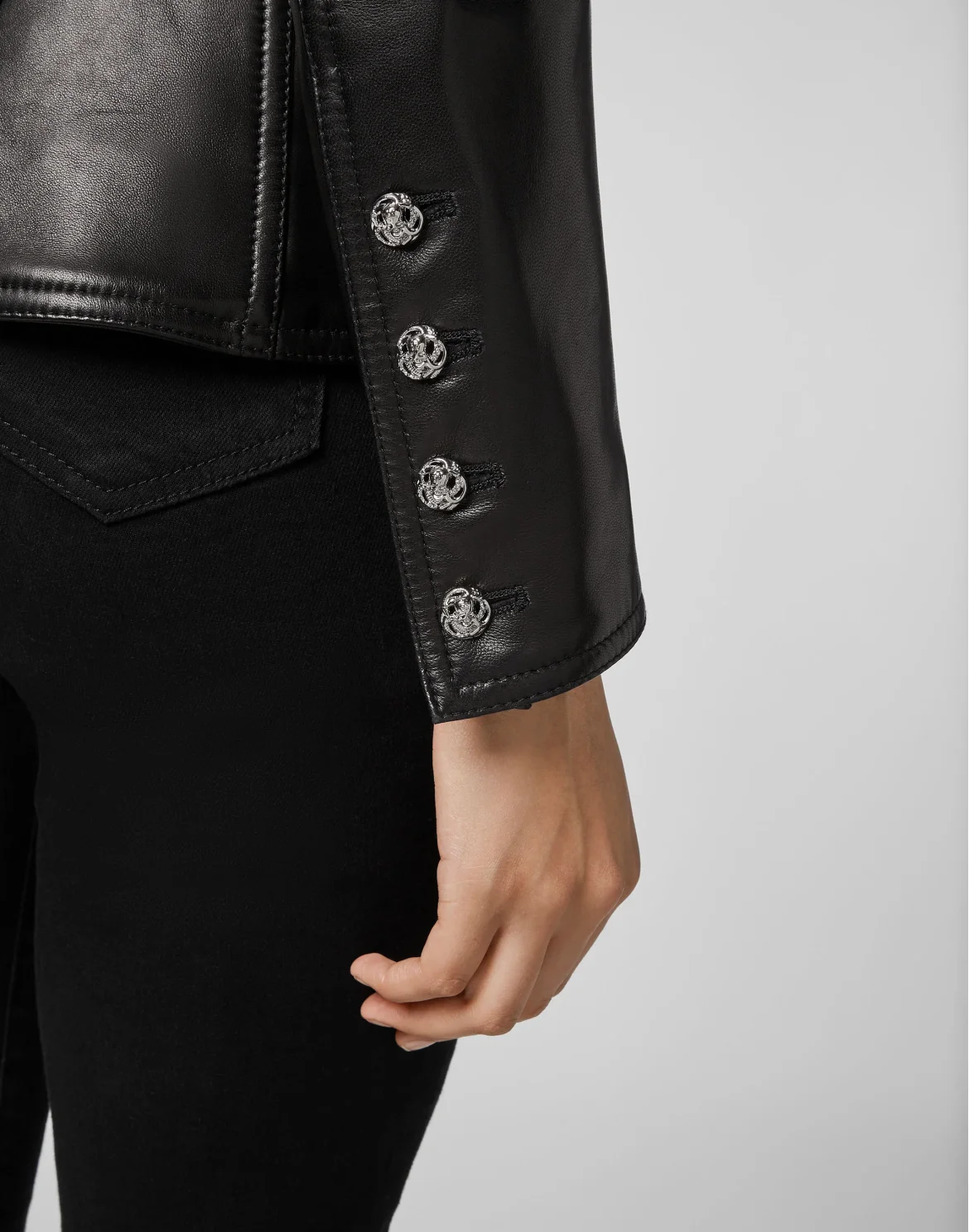 Leather Blazer Elegant, цвет: Черный