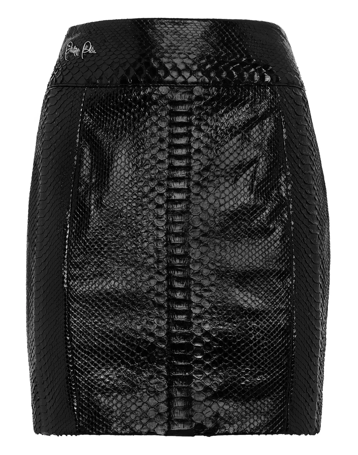 Leather Skirt Short Luxury, цвет: Черный