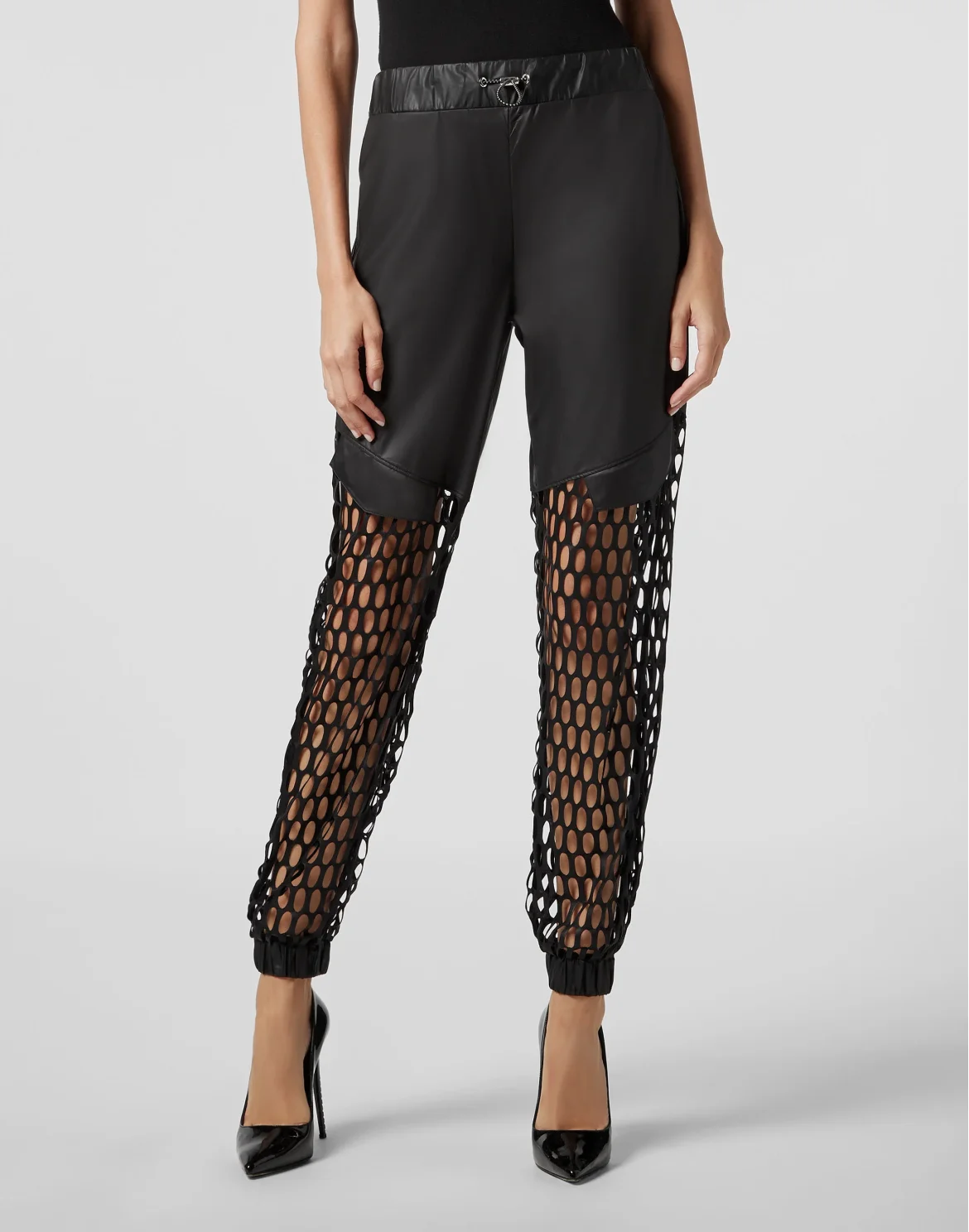 Nylon Jogging Trousers Metal Sport, цвет: Черный
