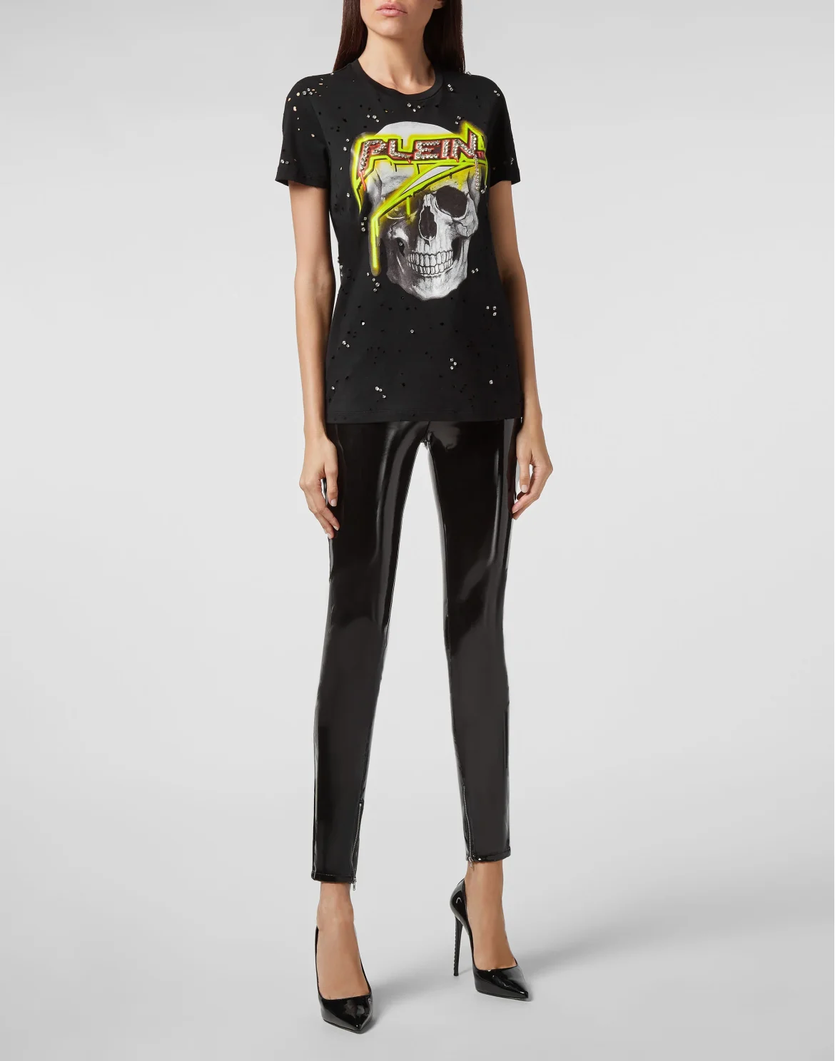 T-shirt Round Neck SS Space Plein, цвет: Черный