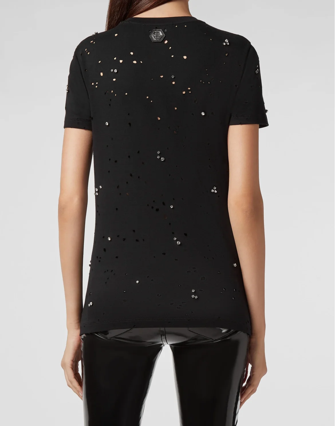 T-shirt Round Neck SS Space Plein, цвет: Черный