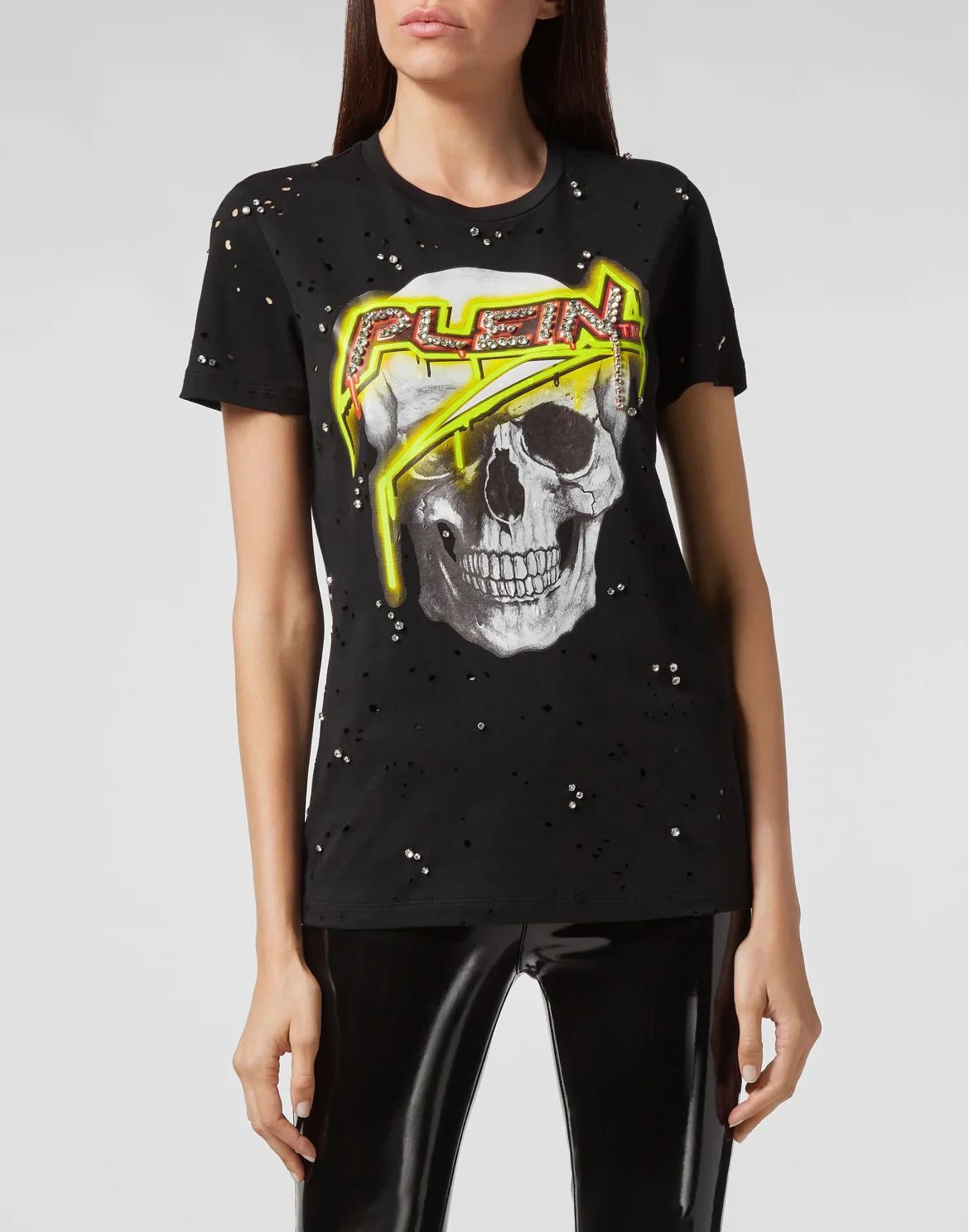 T-shirt Round Neck SS Space Plein, цвет: Черный