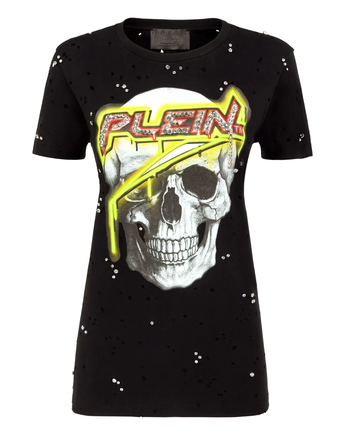 T-shirt Round Neck SS Space Plein, цвет: Черный
