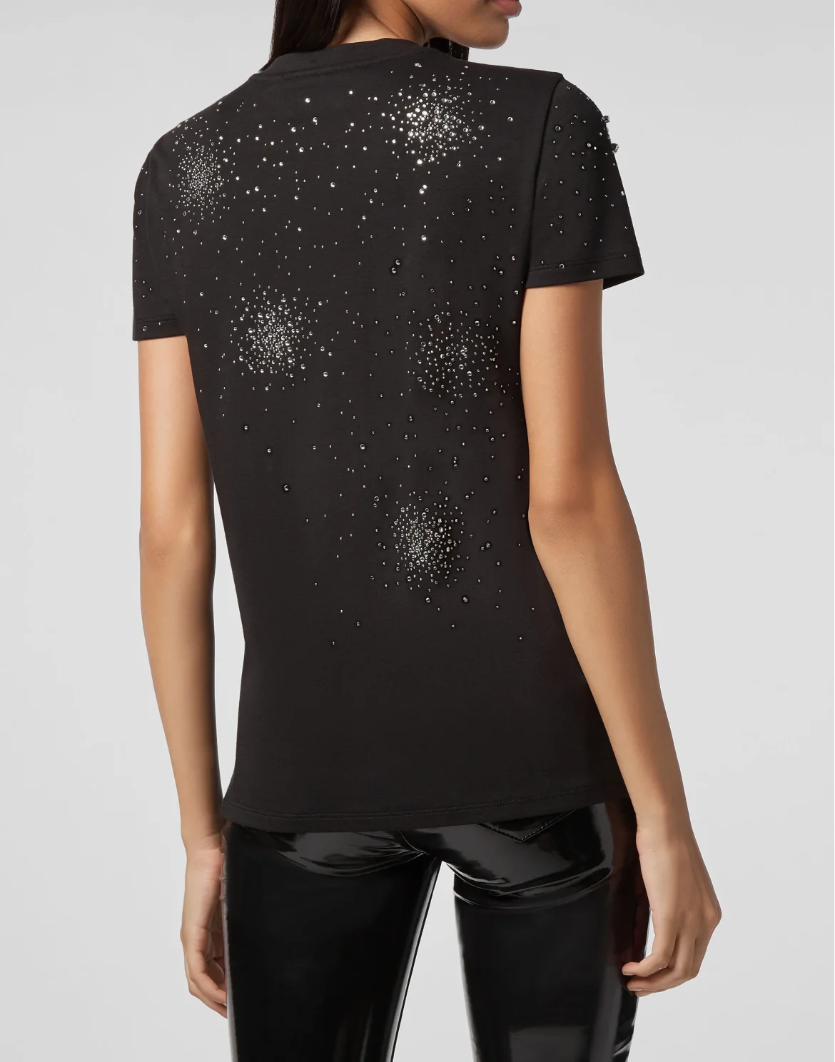 T-shirt Round Neck SS Crystal Plein, цвет: Черный