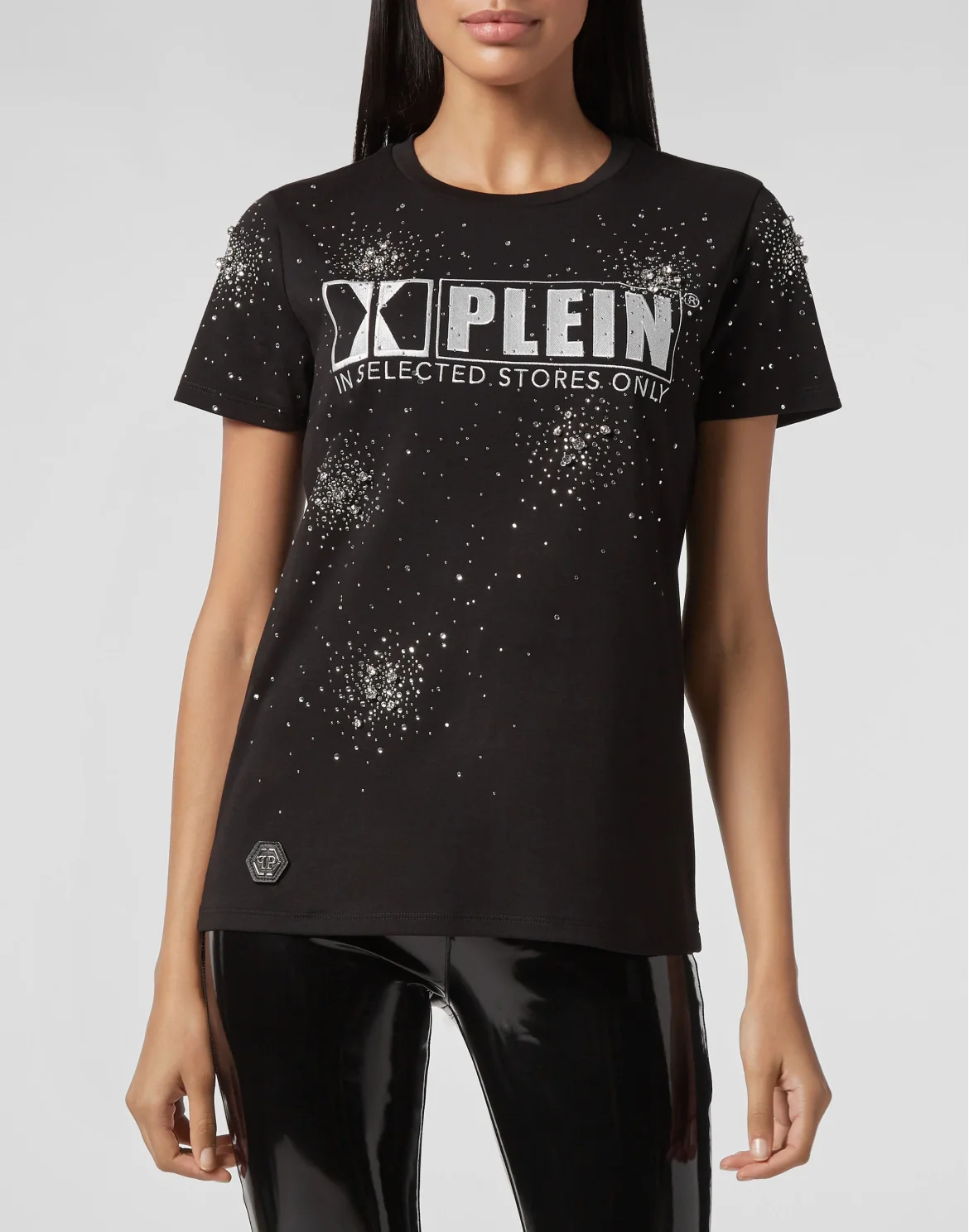T-shirt Round Neck SS Crystal Plein, цвет: Черный