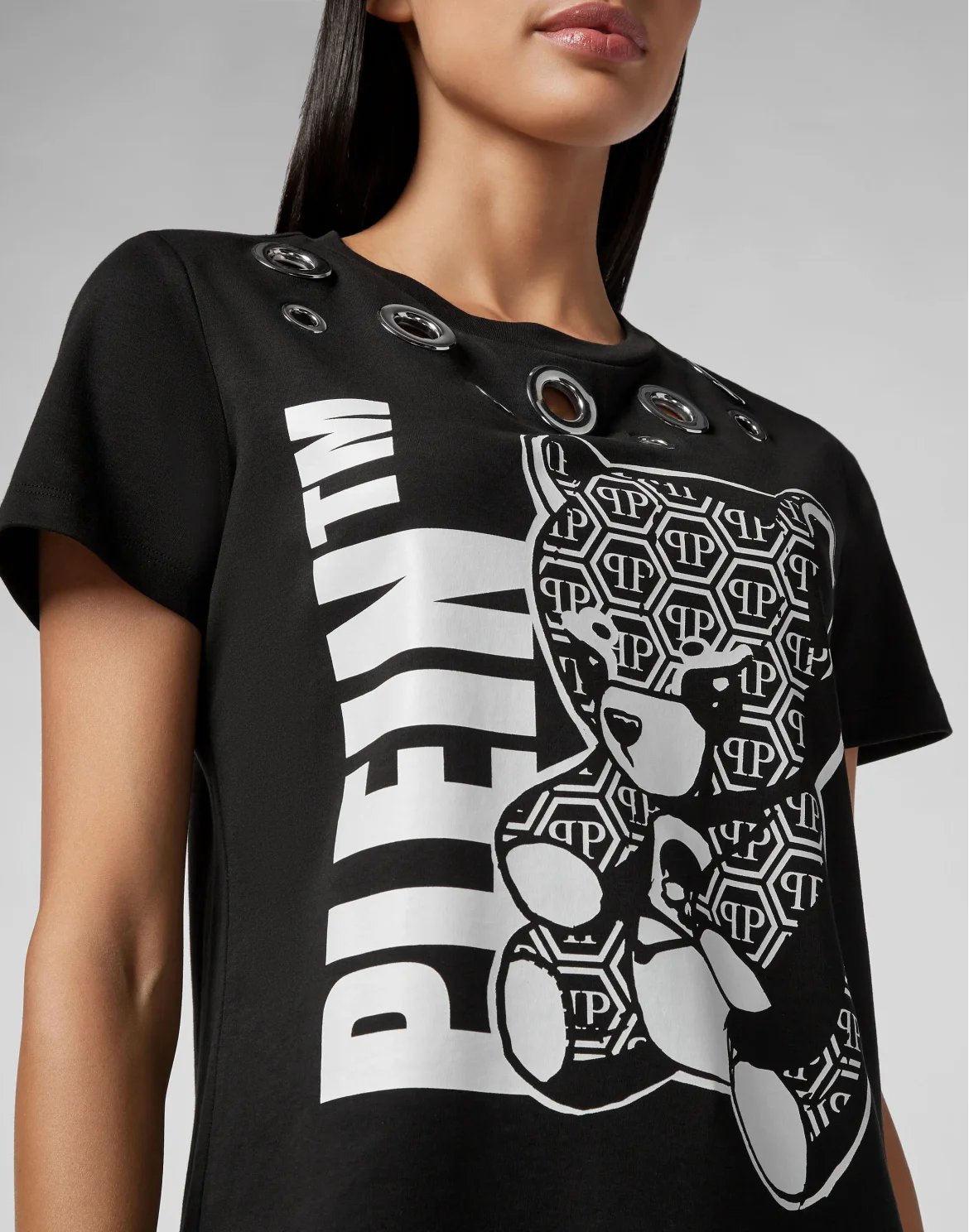 T-shirt Round Neck SS Teddy Bear, цвет: Черный