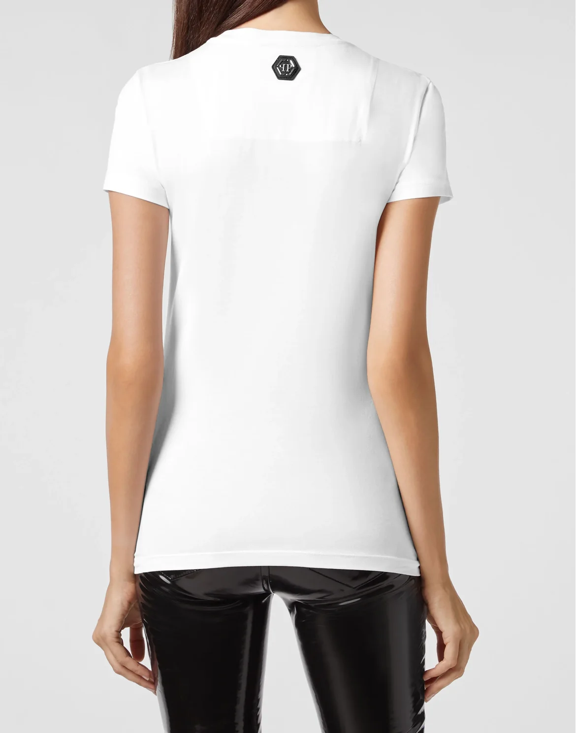 T-shirt Round Neck SS Skull strass, цвет: Белый