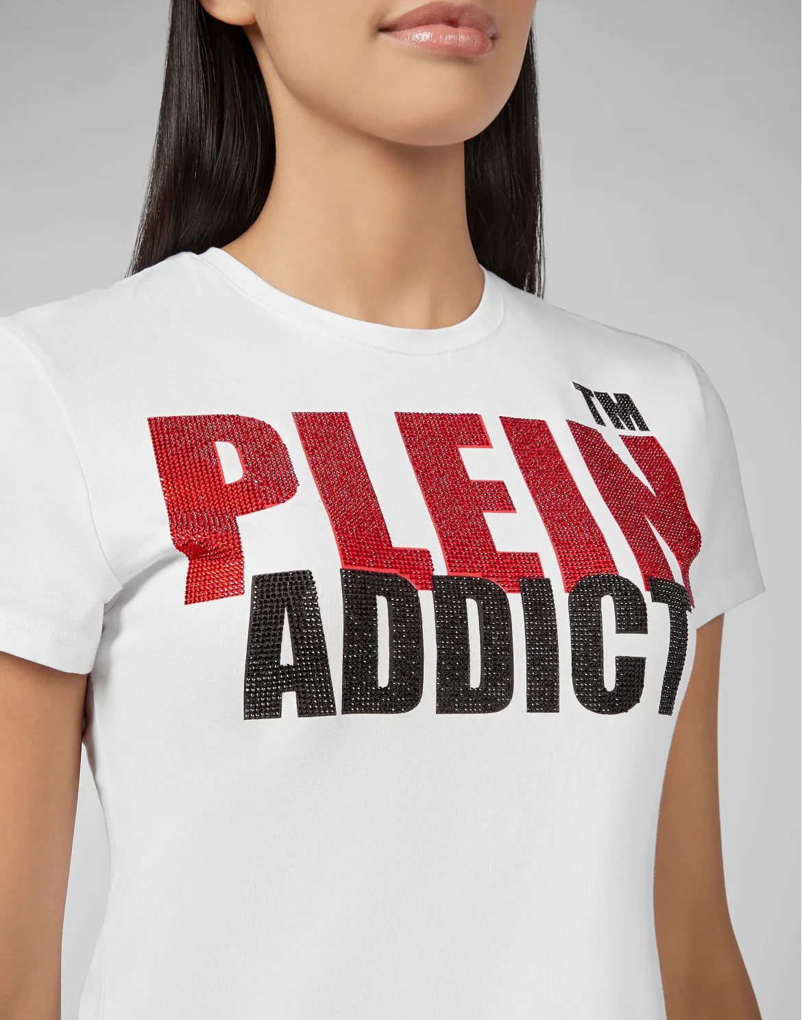 T-shirt Round Neck SS Plein Addict, цвет: Белый