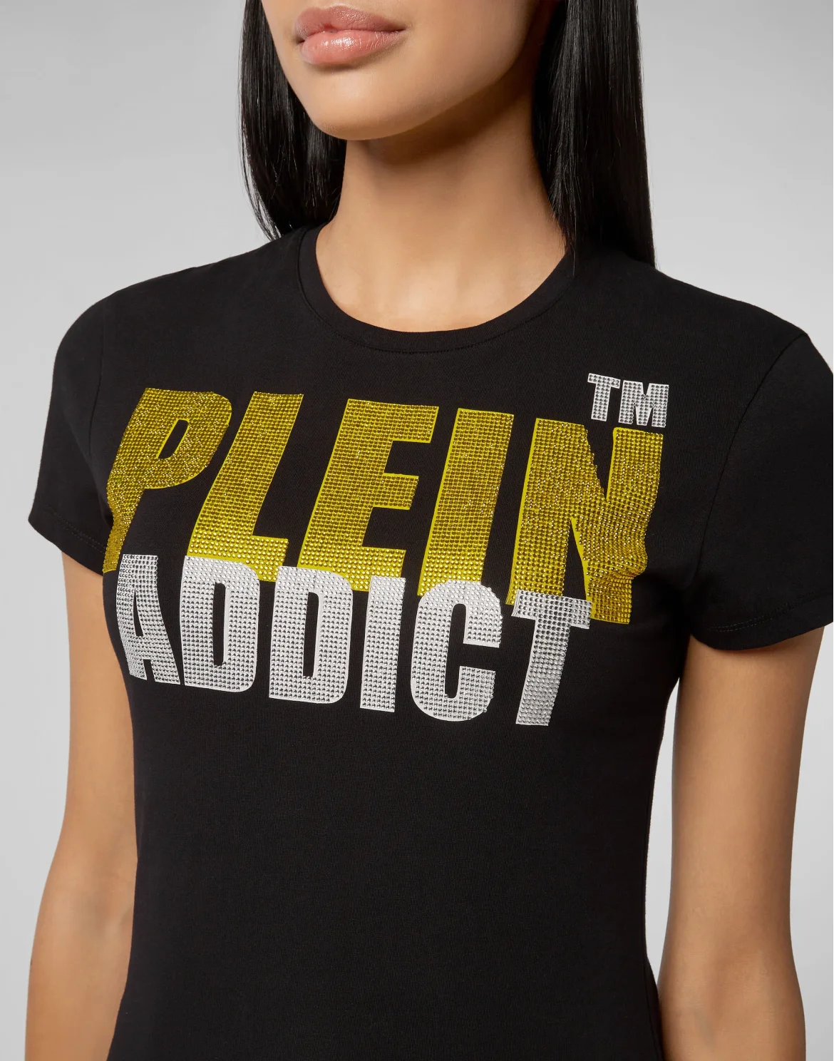 T-shirt Round Neck SS Plein Addict, цвет: Черный