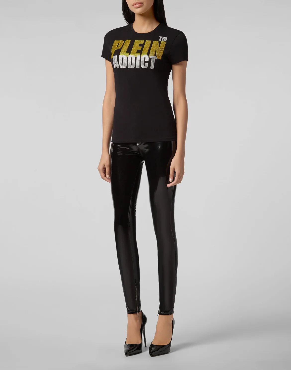 T-shirt Round Neck SS Plein Addict, цвет: Черный